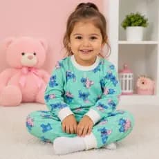 pijama infantil menina Conjunto infantil menina,roupa infantil menina,pijama stitch,conjunto de malha