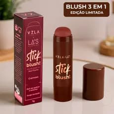 Blush Stick 3 em 1 Red Mocha Vizzela + La’s Make Lançamento Limitado Batom Sombra