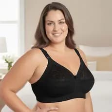 Sutian Plus Size 46 ao 56 Reforçado Pala Dupla Forrado Renda Soutien Alça Larga