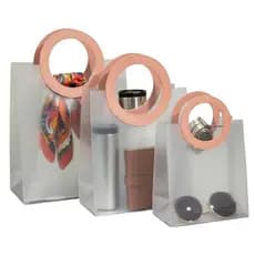 Kit 10 Sacolas Bolsas de Presente Foscas Alça Redonda (4 tamanhos)