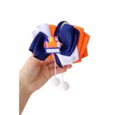 tiara azul marinho com laranja/ laço azul marinho com laranja/ passadeira/ laço infantil