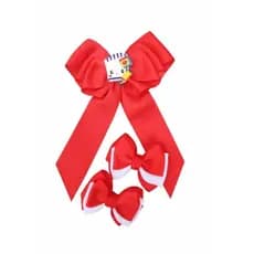 kit de laço vermelho/ laço escolar/ laço vermelho e branco/ laço escolar vermelho e branco