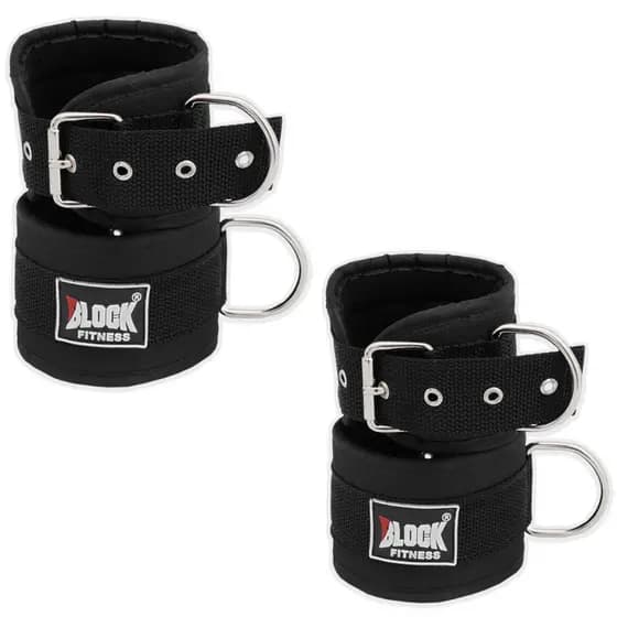 Kit 2 Tornozeleira Academia Puxador Crossover Treino de Gluteo  Tornozeleira