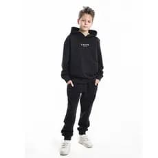 Conjunto moletom infantil Frio Blusa Capuz Calça Punho Felpado