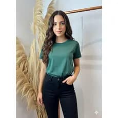 Camiseta Tshirt Feminina Basica Lisa Gola Rendonda Malha 30.1 100% Algodão, Com Tamanhos, ATACADO