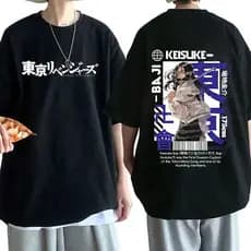 Camisa Anime Tokyo Revengers Baji Camiseta Feminina Masculina