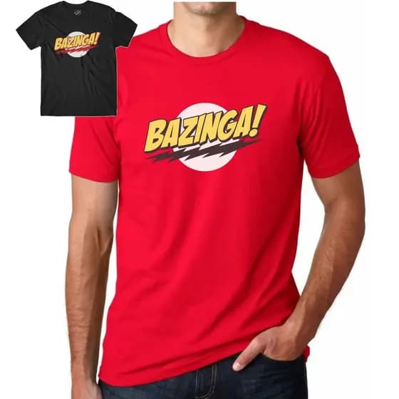 Camiseta Bazinga, The Big Bang Theory, Geek, Nerd