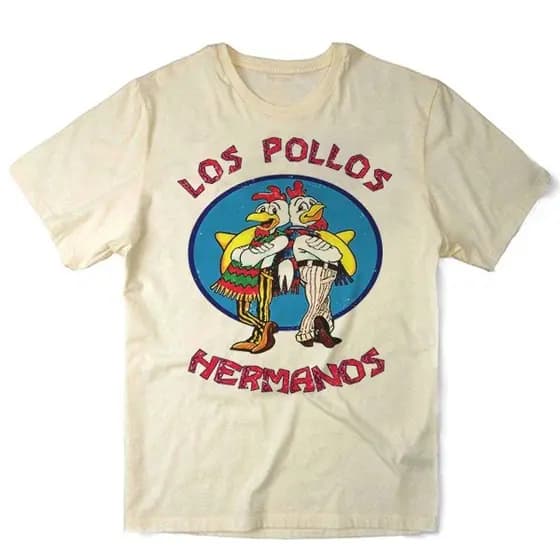 Camiseta Algodao Los Pollos Hermanos Breaking Bad Series e Filmes Nerd Unissex