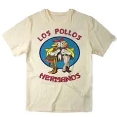 Camiseta Algodao Los Pollos Hermanos Breaking Bad Series e Filmes Nerd Unissex