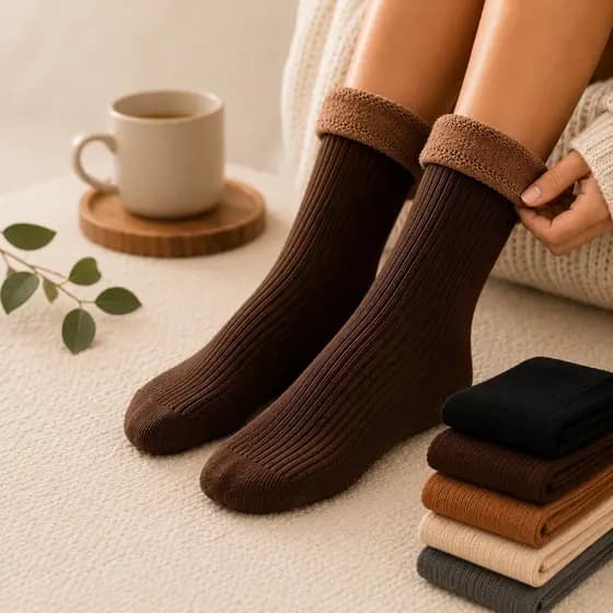 Kit com 3/6 pares de meias/meias soquete térmica grossa flanelada fleece inverno frio intenso