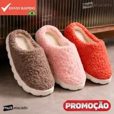 Pantufa Moderna De Inverno Quente Antiderrapante confortável para Adulto  QUENTINHO FEMININO MASCULINO