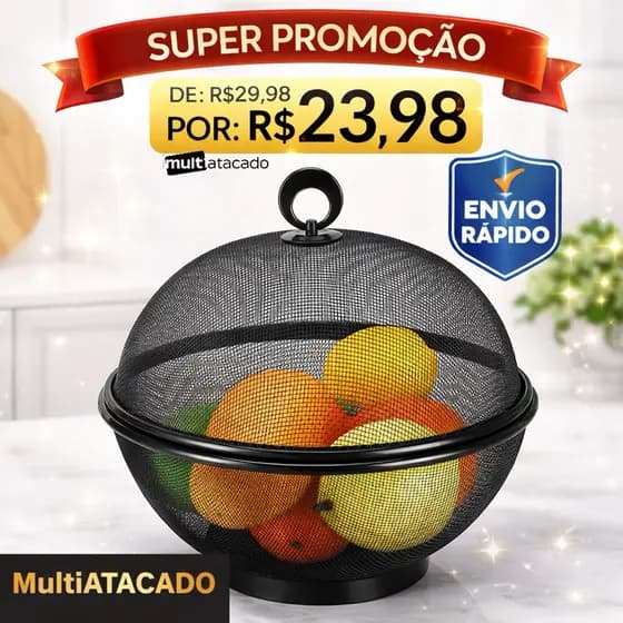 Fruteira De Mesa Telada Branca