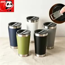 Copo Térmico 473ml Mantém Gelado por 4 Hrs, Abridor De Garrafa, Perfeito Para Cerveja / Refrigerante