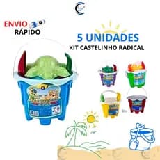 5 kit baldinho de praia N2 -  4  com forminhas