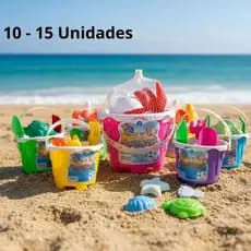 Baldinho de Praia kit completo - 10 ou 15 Unidades