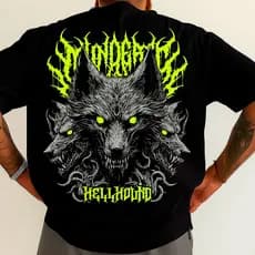 Camiseta Oversized Streetwear Hellround 100% Algodão Unissex Feminino Masculino