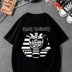 Camisa Camiseta Blusa Oversized Iron Maiden Rock Banda 100% Algodão