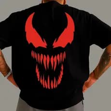Camisa Camiseta Blusa Oversized Venom 100% Algodão Confortável Academia