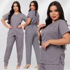 Conjunto Pijama Cirurgico Scrubs Feminino Uniforme Privativo Premium Confortavel