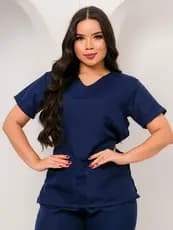 Blusa Bata Scrub Acinturada Pijama Cirurgico Hospitalar Vet Enfermagem Oxford Avulsa Nao Amassa