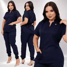 Pijama Cirurgico Feminino Jogger Gabardine Luxo Scrub Premium Farda Medica Roupa Para Enfermagem