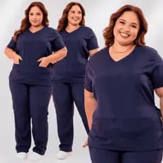 Pijama Cirurgico Feminino Masculino Plus Size Scrub Hospitalar Com Elastano Luxo Confortavel