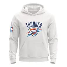 Blusa de Frio Moletom Jaqueta Casaco Agasalho Masculino Feminino Streetwear Canguru Basquete Oklahoma City Thunder