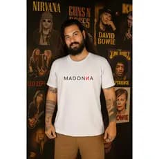 Camisa Camiseta Blusa Algodao Masculina Feminina Streetwear Rock Punk MPB Metal Pop  Madonna