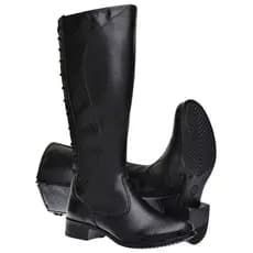 Bota Montaria Cano Alto Sem Salto Feminina Em Couro Envio Imediato