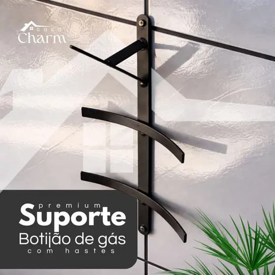 Suporte Botijão De Gás Porta Gás De Parede E Trava AntiRoubo com hastes