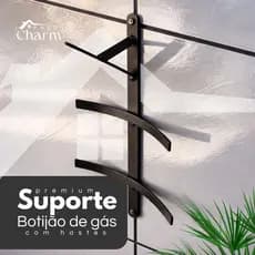 Suporte Botijão De Gás Porta Gás De Parede E Trava AntiRoubo com hastes