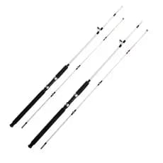 Kit 2 Vara Molinete 1,8Mts 20 Lbs Pesca Fibra Vidro 2 Partes
