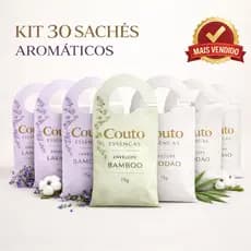 Kit 30 Saches Perfumados Aromáticos 15g Automóveis Guarda Roupas Gavetas Cômodas Carro Roupeiros