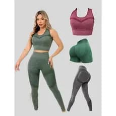 Conjunto Feminino de Academia Esportivo Cintura Alta