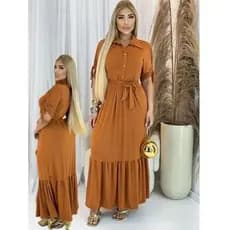 Vestido Longo Feminino Elegante Confortável Moda Evangélica Social Festa Luxo