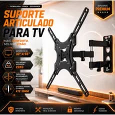 Suporte Tv Tri Articulado Lcd Led Plasma 22 A 55 Pol para parede 32 40 42 43 47 50 52 55 polegadas