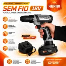 Parafusadeira Furadeira 48V Baterias e Carregador Completo