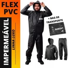 Capa de Chuva Conjunto para Motoqueiro material Flex Impermeável