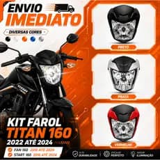 Kit Frente Completa Farol Aranha Honda Cg Titan 160 2022 A 2024 Todas Cores