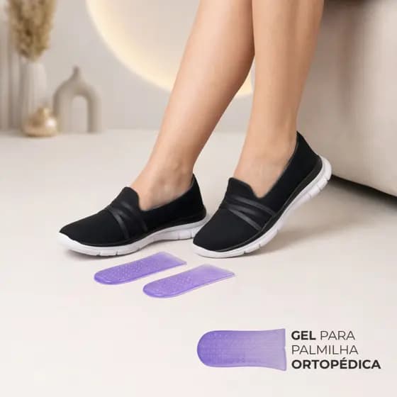 Tênis Sapatilha Feminina Ortopédica em Gel  Super Conforto Envio Já
