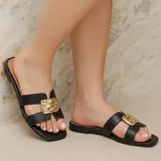 Sandália Rasteira Confort Feminina Modelo Flat Moda Verão