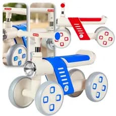 Mini Bicicleta Infantil De Equilíbrio 4 Rodas Com Farol Até 30kg Luzes Traseiras Plástico Resistente