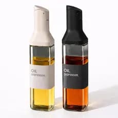 Galheteiro De Vidro 24,5cm Quadrado 500ml Dosador Porta Óleo Azeite Vinagre Temperos
