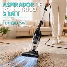 Aspirador De Pó Elétrico 2 em 1 Vertical 3 Bocas Portátil 600w Aspirador De Mão Cabo 4 Metros