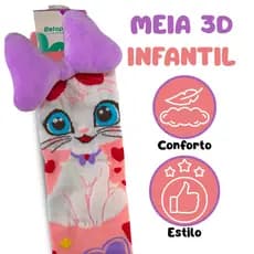Meia Colorida Infantil Confortável e Durável para Masculino e Feminino Meia Diárias