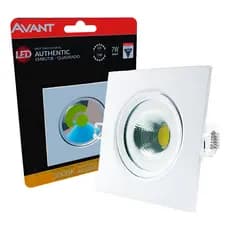 Spot Led Quadrado 7w Embutir Avant 3000k Branco Quente
