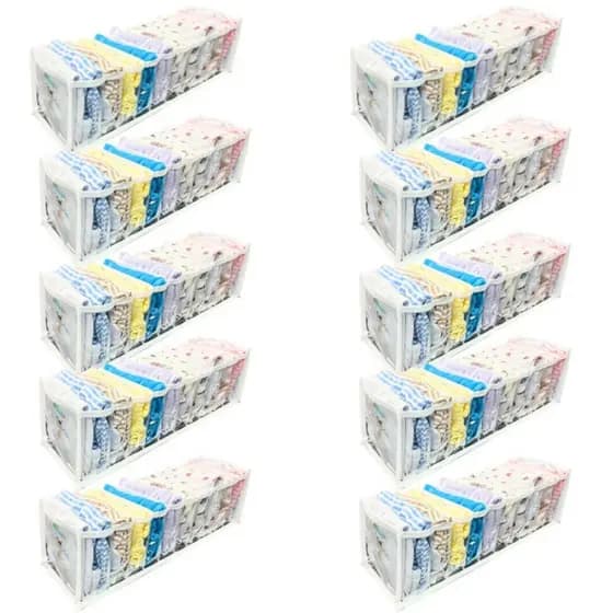 Kit 10 Comeia Organizadora de Gaveta bebe P Premium com 10 espaços - Maison Plus