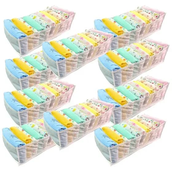 Kit c/ 10 Colmeia Organizadora de gavetas M TNT p/ roupa de bebê - Maison Plus PREMIUM