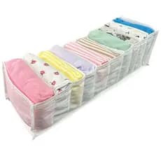 Colmeia organizadora gaveta Premium em TNT 10x11x35 cm branca com 10 espaços - Maison Plus