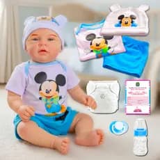Bebê Reborn Boneco Menino Maryboy Realista Stitch Original Corpinho Em Silicone